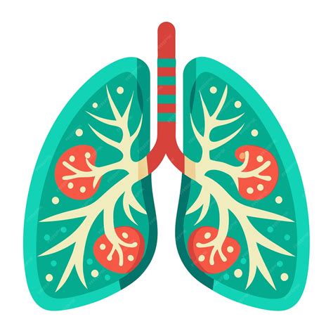 Premium Vector | Lungs clipart cartoon style vector illustration