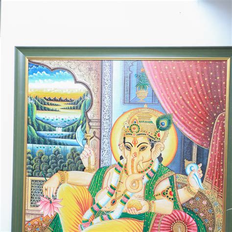 Big Lord Ganesha Framed Painting – The Advitya