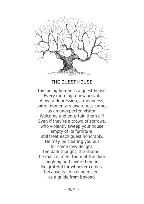 The Guest House by Rumi instant download printable everyday | Etsy