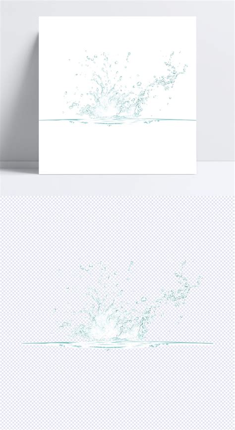 飞溅水花水面图设计模板素材