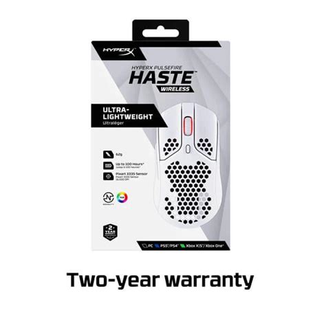 Image result for HyperX Pulsefire Haste White RGB