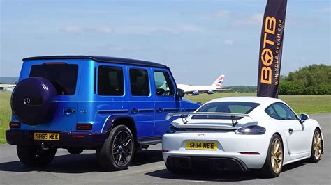 Can tuned AMG G63 beat Porsche 718 GT4 in drag race