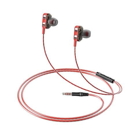 amazon basics in-Ear Wired Earphones with 9 mm Dual Drivers, in-Line ...