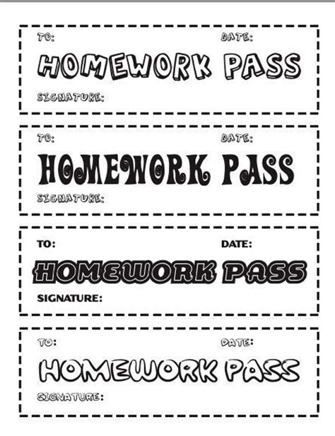 Image result for Homework Passes