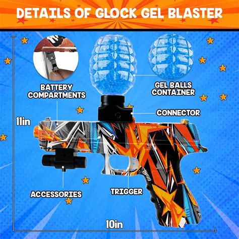 Buy Jokeney Gel Ball Blaster - Splatter Ball Blaster with 45000 Gel ...