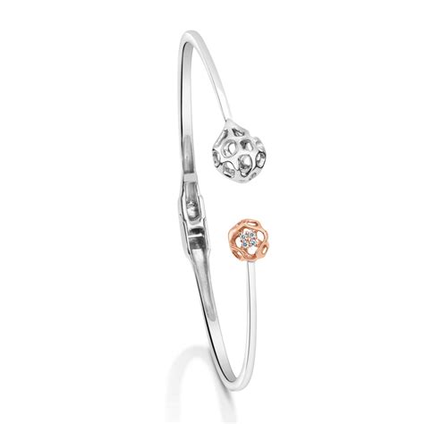 Jewelove™ Bangles & Bracelets Single / SI IJ Evara Platinum Rose Gold ...