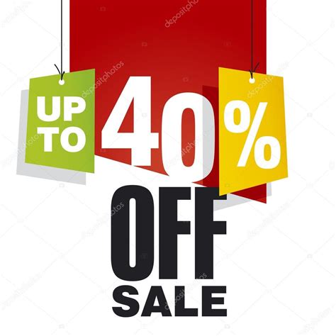 Sale up to 40 percent off red background Stock Vector by ©simbos 71732751