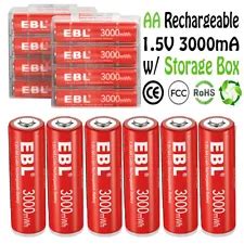 Buy EBL AA Rechargeable Batteries 3000mWh Lithium li-ion 1.5V Battery ...