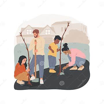 Community Planting Trees Cartoon 的图像结果