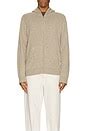 PAIGE Swanson Full Zip Sweater in Rice Flower | REVOLVE