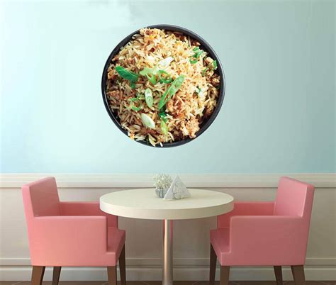 Buy SIGNOOGLE Fried Rice Wall Sticker Clarity for Restaurant Hotel ...