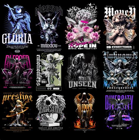 Buy 300 Streetwear T-shirts Designs, Angel Designs, Anime Designs, Pop ...