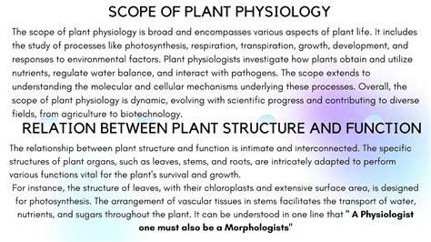 What is Plant Physiology? and it's Importance. - Agrobotany