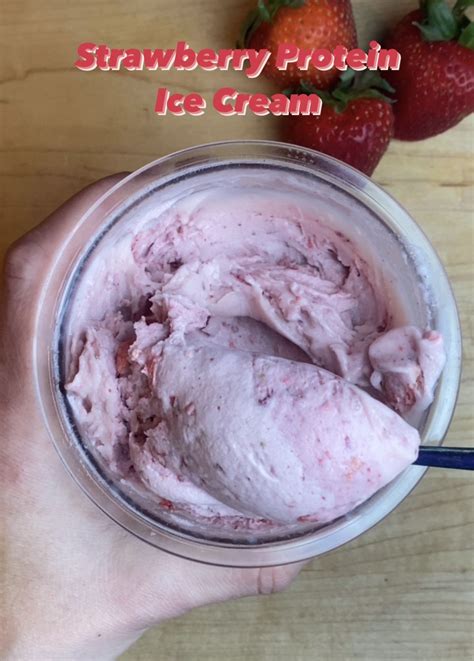 Strawberry protein ice cream – Artofit