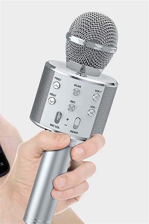 SERAPHIC Ws-858 Wireless Bluetooth Handheld Microphone Stand Karaoke ...