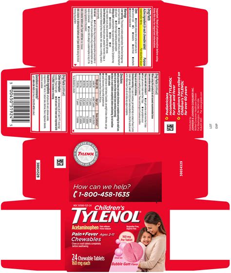 DailyMed - CHILDRENS TYLENOL- acetaminophen tablet, chewable