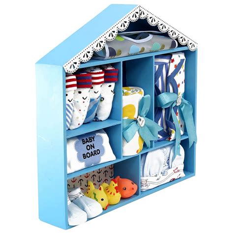 Little Surprise Box Newborn Baby Wooden Nautical House Gift Hamper ...
