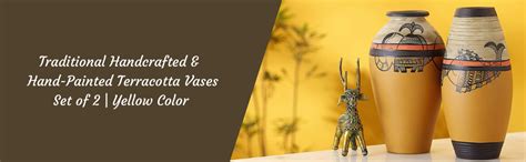 Buy ARTYSTA BEAUTIFYING LIVES Earthenware 'Madhubani Jungle' | Yellow ...