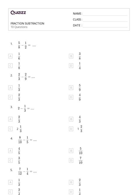 Image result for 5th Grade Math Subtraction Worksheets
