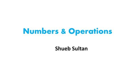 Image result for PSC Maths Numbers Operations