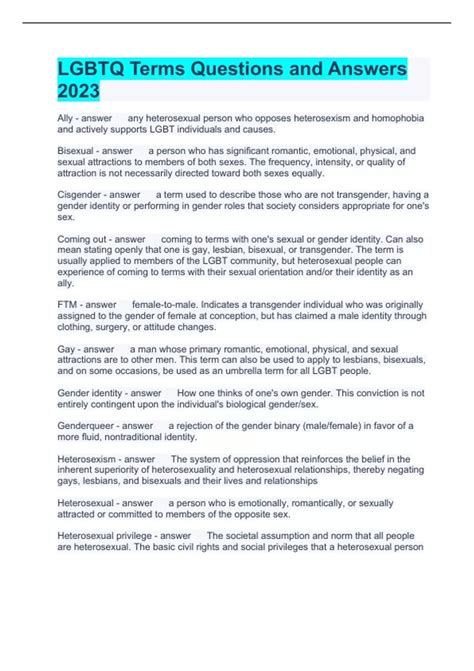 LGBTQ TEST COMPILATION BUNDLE - Stuvia US