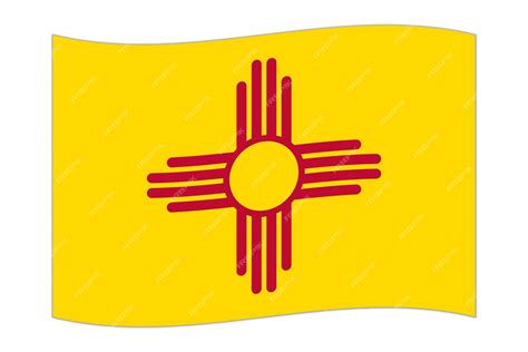 Premium Vector | Waving flag of the new mexico state vector illustration