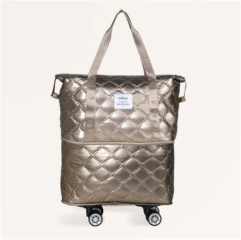 Movo Expandable Rolling Duffle Bag With Detachable Wheels Metallic ...