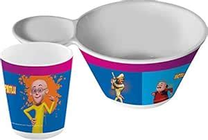 Buy Servewell Melamine Fries Dip Bowl and Kids Glass Set - Motu Patlu ...