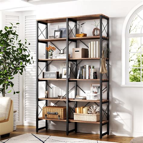 oneinmil Double Wide 6-Tier Bookcase, Industrial India | Ubuy
