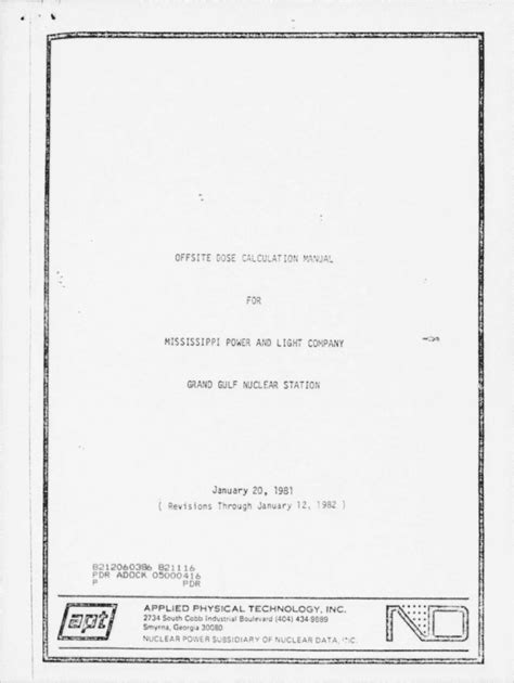 Fillable Online Revised offsite dose calculation manual. Fax Email ...