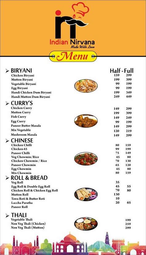 Menu at INDIAN NIRVANA, Ranchi