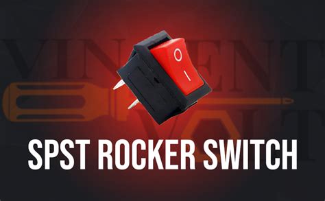 Vincentvolt Two Pin Two Way On And Off Red Color Small Rocker Switch ...