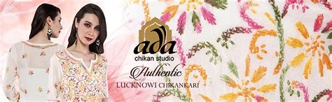 Buy Ada Lucknowi Hand Embroidery Casual Georgette Chikankari Straight ...