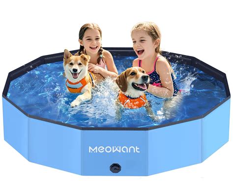 Meowant Foldable Dog Pool, Hard Plastic Dog Swimming Pools for Large ...