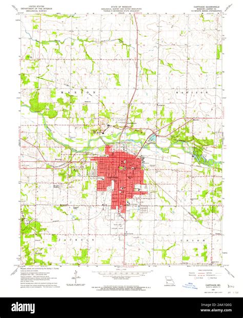 Map of carthage missouri hi-res stock photography and images - Alamy