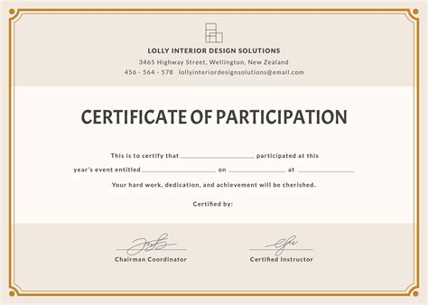 Free Printable Certificate of Participation Templates