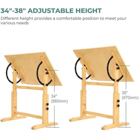VISWIN Wood Drafting Table for Adults, 24'' x 35 India | Ubuy
