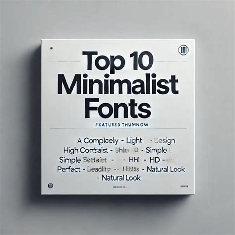 Top 10 Minimalist Fonts for Sleek and Modern Designs — FontsArena