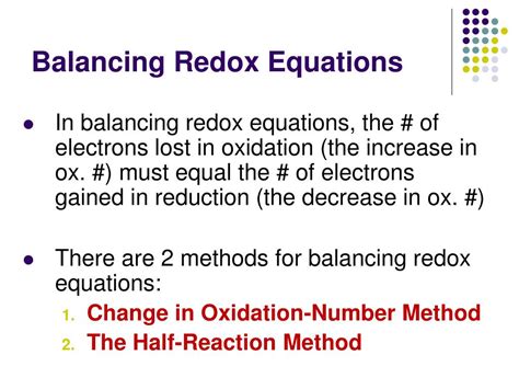Image result for Balancing Redox Equations