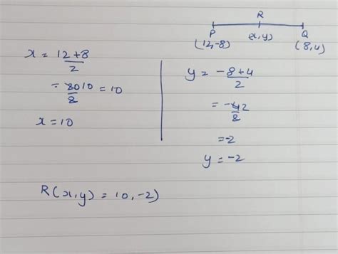5Find the coodinates of the the mid-point of the line segment joining P ...