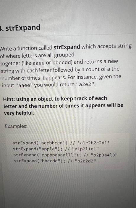 Image result for Write a Function Called Strexpand JavaScript