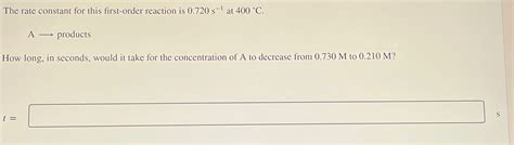 Image result for First Order Reaction Rate Equation