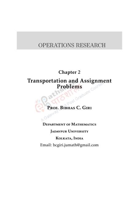 Image result for Transportation LP Problem Optimal Test Steeping Stone