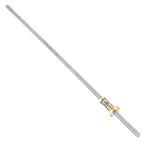 INVENTO 1Pcs 600mm (0.6mtr) Trapezoidal lead screw T8 8mm pitch 2mm ...