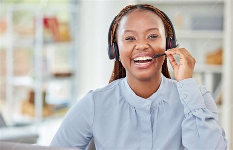 Premium Photo | Success call center and customer service black woman ...