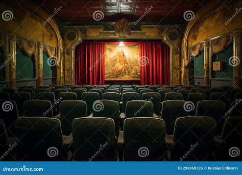 Whispers of Cinematic Past in a Silent, Abandoned Movie Theater Stock ...