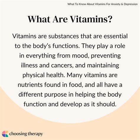 Vitamins That Help With Depression & Anxiety