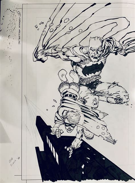 Frank Miller - Dark Knight Batman and Robin Comic Art | Frank miller ...