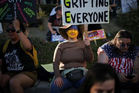 'Not a king!' Millions march against Trump in nationwide 'hands off ...