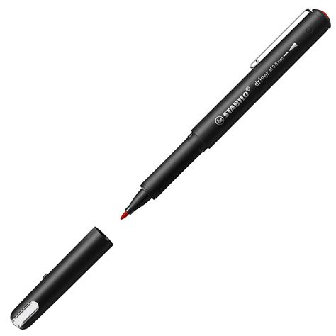 Stabilo | dr!ver Series | Premium Fineliner | 0.8mm | Medium | Red ...